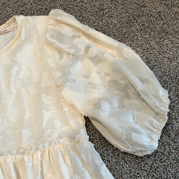 Mi Ami off white colored Peplum Blouse size xs - Picture 3 of 5